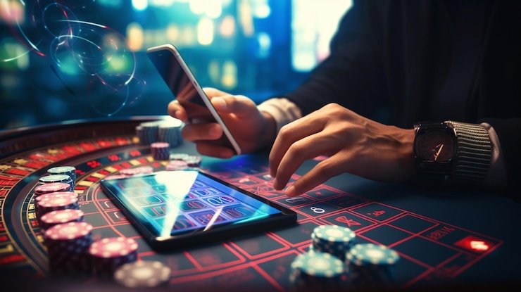 Layar pemilihan permainan dan penetapan nilai taruhan di Arcade Games liga play
